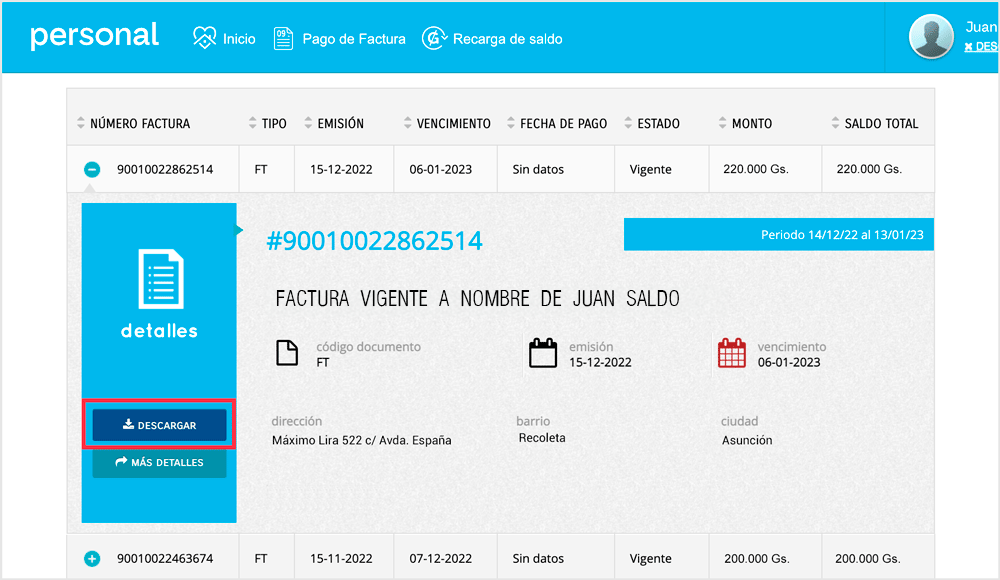 Facturación de Personal y Flow